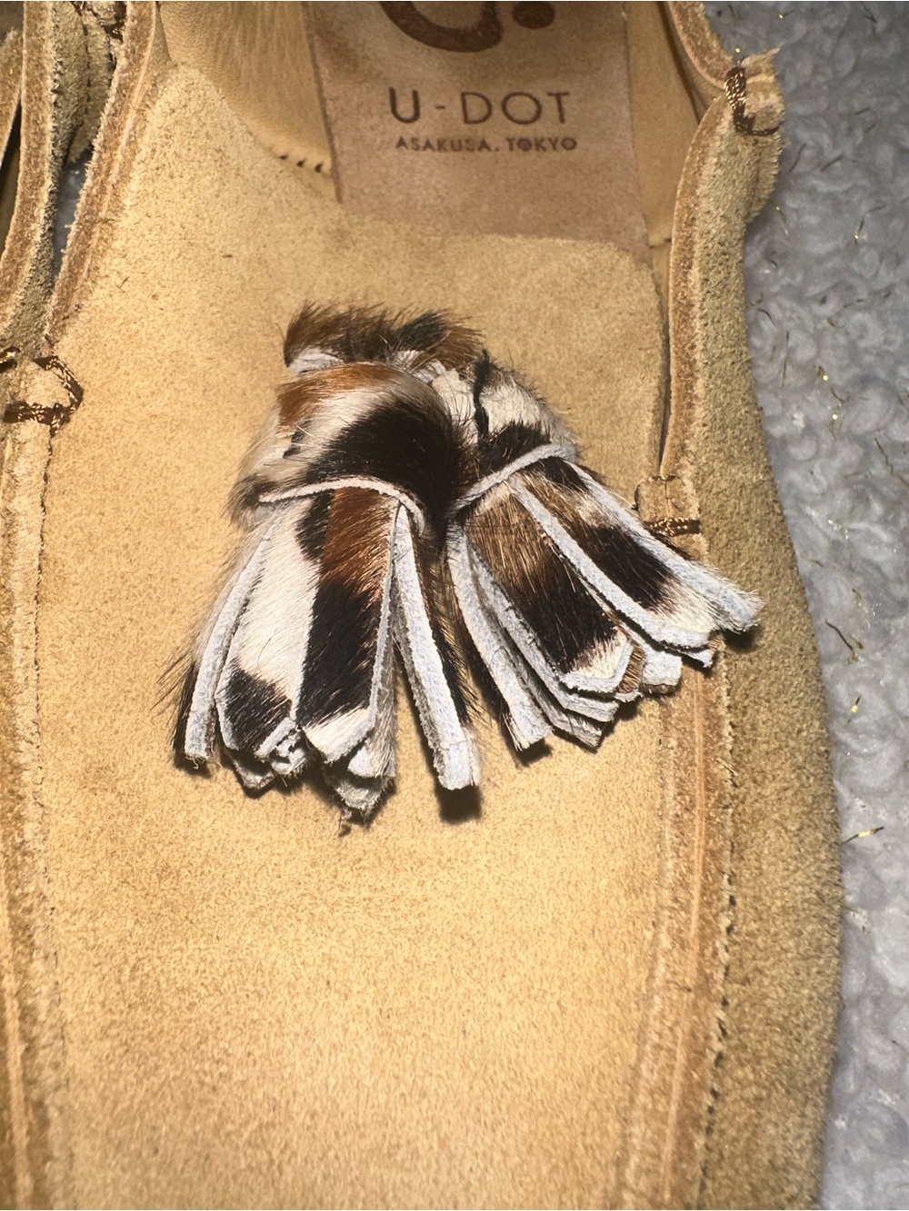 U - DOT JAPANESE Tan Suede Tassel Loafers - Picture 2 of 8